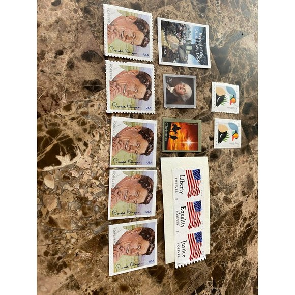Ronald Reagan and Misc Vintage Stamps Set of 13 - Picture 1 of 4